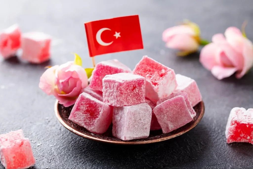tradycyjne różane turkish delight